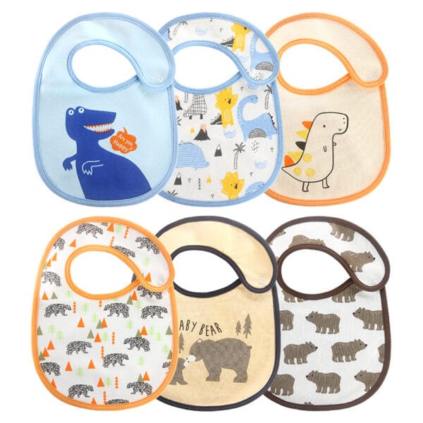 Bavoirs style animaux 3 piéces – Image 8