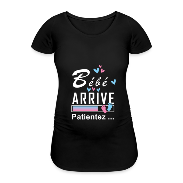 T-shirt noir - Bébé arrive